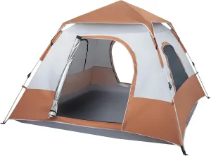 Ochine 4 Person Easy Pop Up Tent Waterproof Automatic Setup Instant Family Tents Camping Dome Tent Pop-Up Camping Tent Portable Instant Tent Automatic Tent for Camping Hiking Traveling Mountaineering