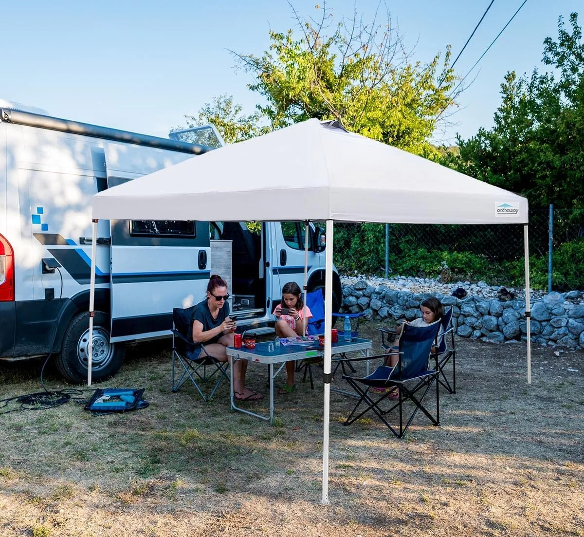 Ontheway 10x10 Replacement Canopy Top Cover, Pop Up Canopy Tent with Air Vent (White)