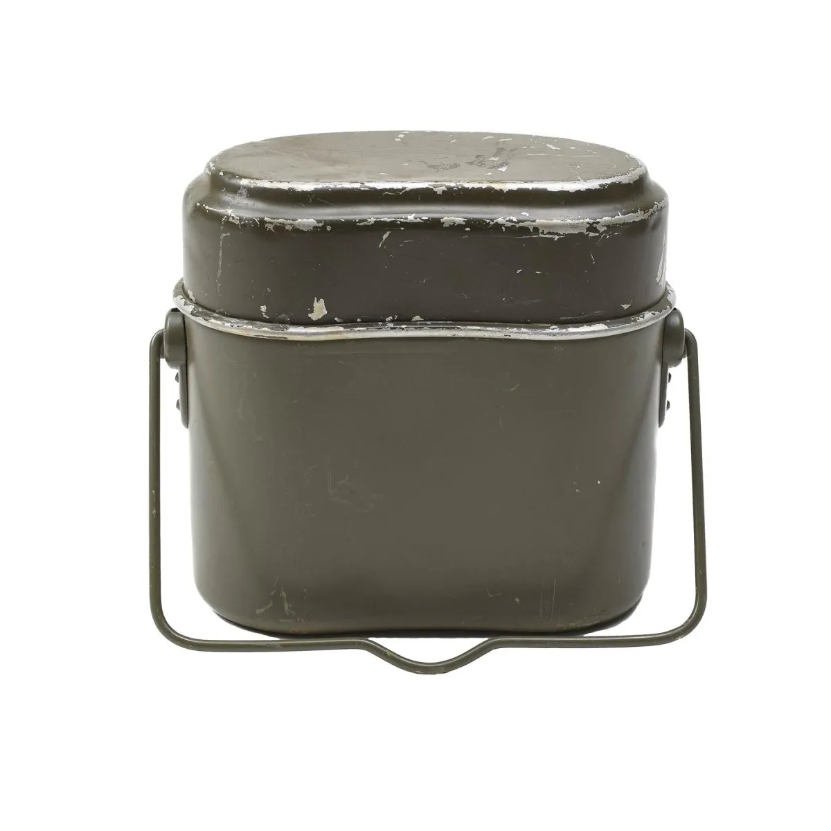 Original Austrian Military mess kit aluminum olive hiking camping cookware set
