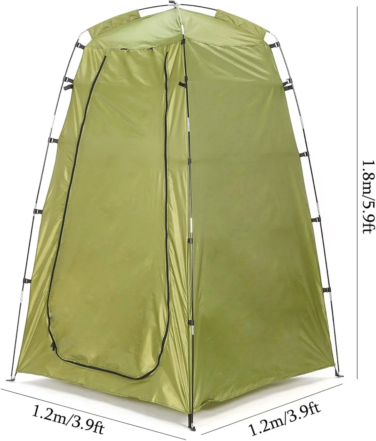 Outdoor Bathing Tent Portable Shower Toilet Tent Camping Tents Outdoor Waterproof Change Bathroom Sun Shelter Open Up Tent for Bathing Toilet (Green 120x120x180cm)