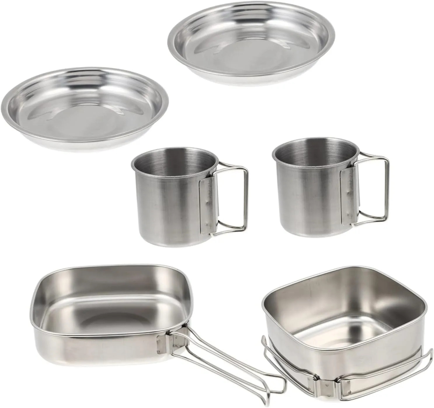 Outdoor Camping Tableware Pans Camping Pots Camping Cooker Cooking Camping Cookware Mess Kit Self