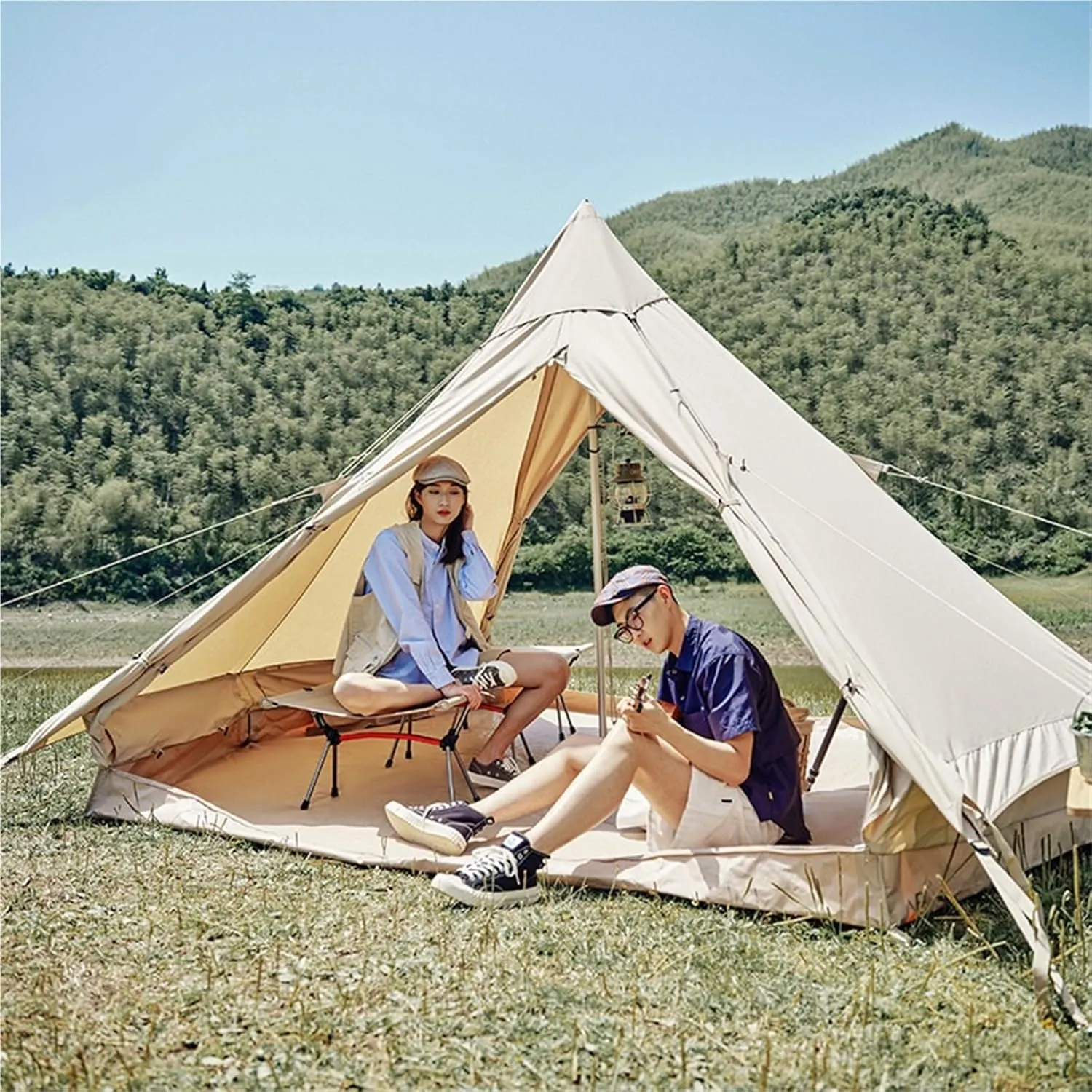 Outdoor Camping Tent Camping Cotton Rainproof Tent