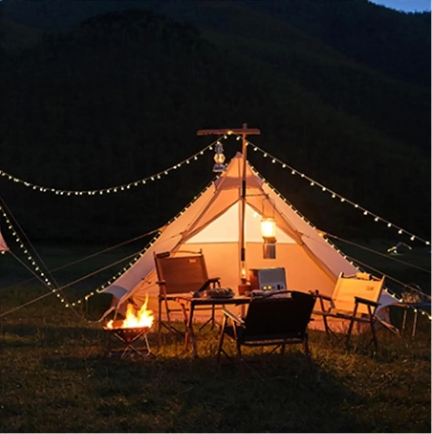 Outdoor Camping Tent Camping Cotton Rainproof Tent