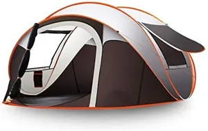 Outdoor Camping Tent Pop-up Tent, Suitable for 3-4 People 3 in 1 Waterproof and Protection Large Family Camping Tent, Outdoor Awning