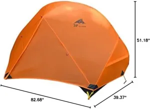 Outdoor Camping Ultra-Light 15D Coated Silicon Double-Layer Tent Rainproof and Windproof 2.1 1.3 1m (Color : Orange)