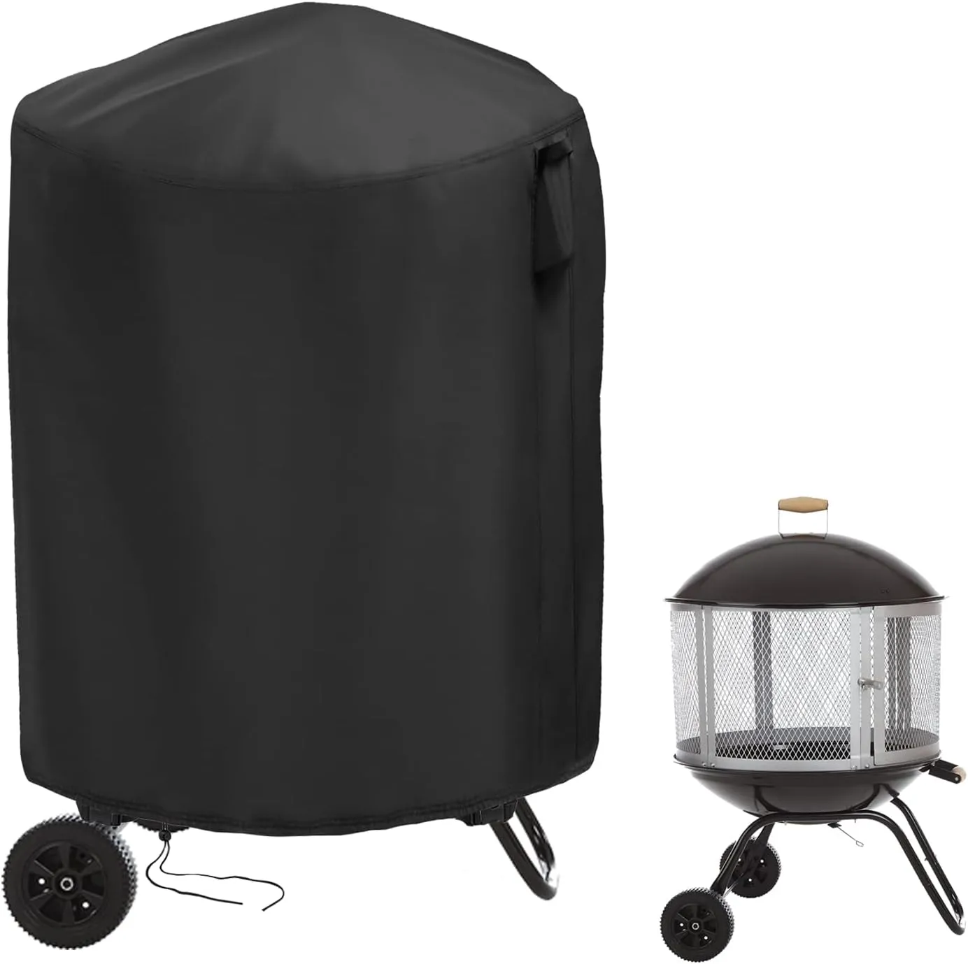 Outdoor Fireplace Cover for Fire Sense 01471 Fire Pit,Heavy Duty Outdoor Fire Pit Cover for Aoxun Chiminea Fire Pit,Outside Wood Burning Fire Pit Cover