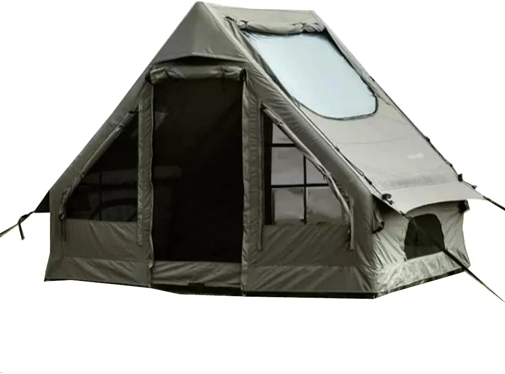 Outdoor Inflatable Camping Tent with Air Pump, 4-6 Person Glamping Tents, Easy Setup Waterproof House for Fishing, Camping & Hiking