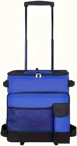 Outdoor Large Capacity Cooler Bag, Insulation Bag, Folding Camping Cooler with Wheels, Insulated Large Food Storage Pack for Outdoor Travel, Fishing, Picnic, Beach, Travel, Water Container