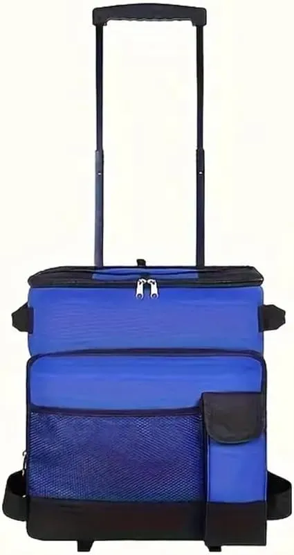 Outdoor Large Capacity Cooler Bag, Insulation Bag, Folding Camping Cooler with Wheels, Insulated Large Food Storage Pack for Outdoor Travel, Fishing, Picnic, Beach, Travel, Water Container