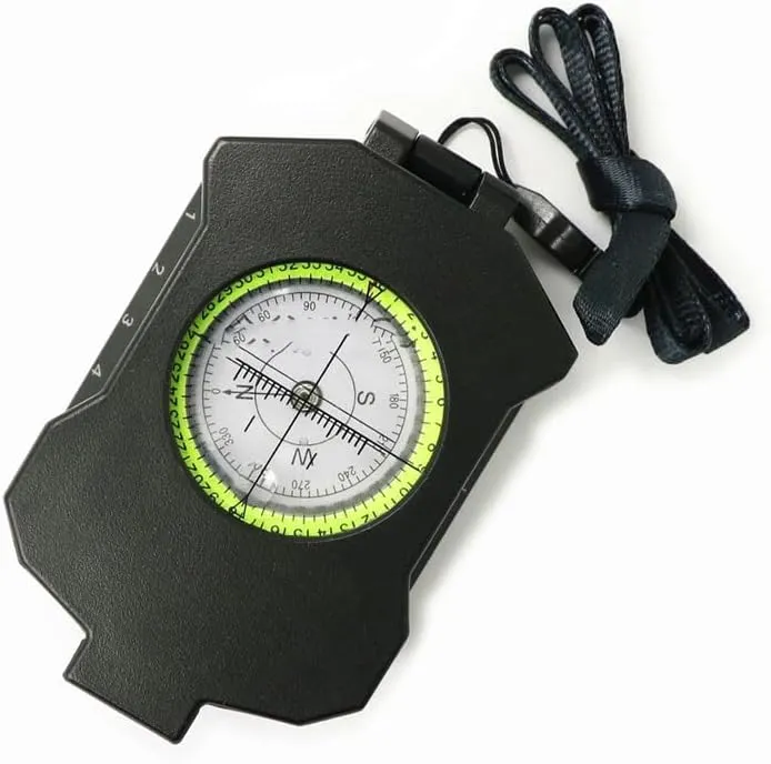 Outdoor Zinc Alloy American Compass Luminous Metal Multifunctional Strip Slope Measurement Compass