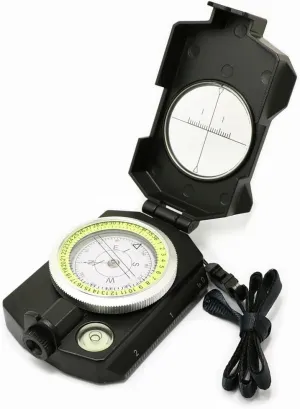 Outdoor Zinc Alloy American Compass Luminous Metal Multifunctional Strip Slope Measurement Compass