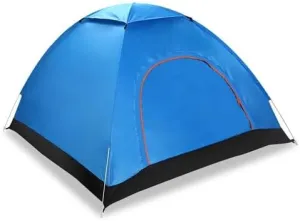 [Pack of 3] 4 Persons Camping Waterproof Tent Pop Up Tent Instant Setup Tent w/2 Mosquito Net Doors Carrying Bag Folding 4 Seasons for Hiking Climbing Adventure F