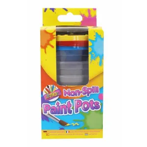 Paint Pots - 3 Pack 7.5mm Non Spill Kids Crafts Art Supplies