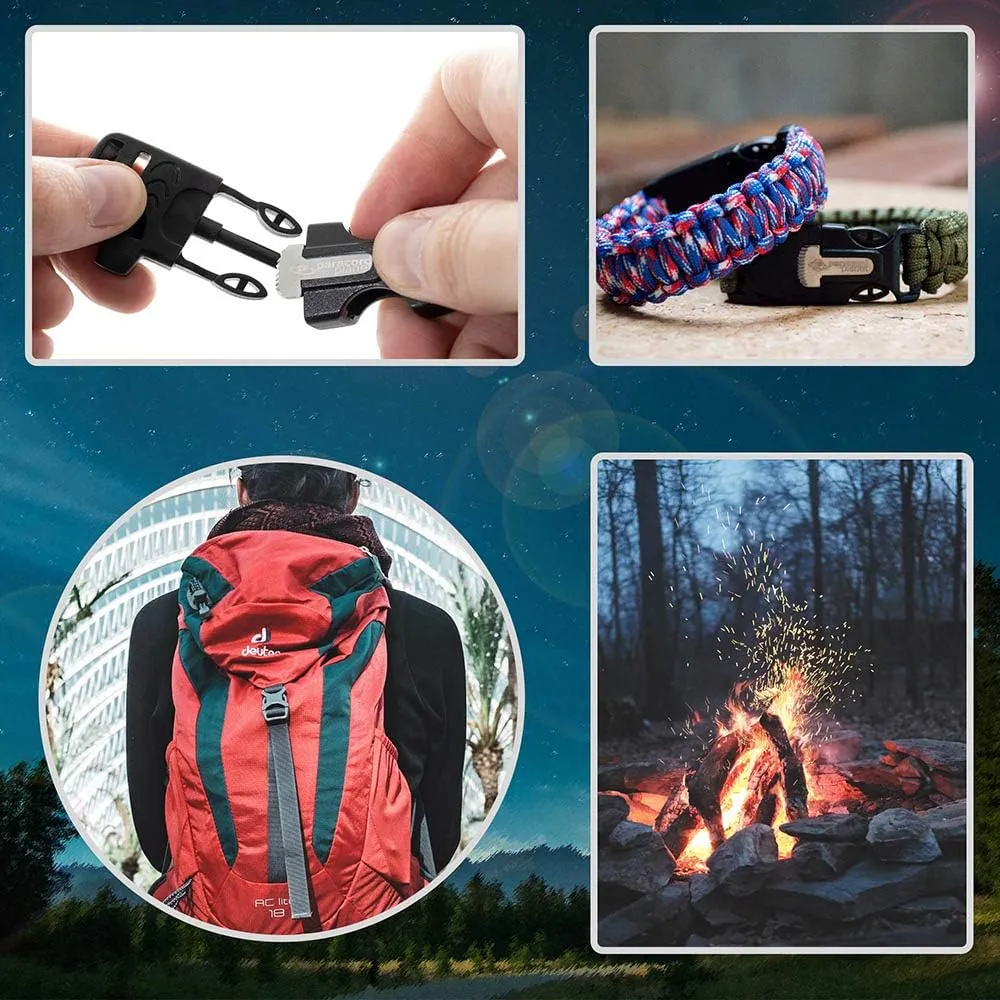 Paracord Planet 3/4 Inch Whistle Buckles in Packs of 5, 10, 20, 25, 50, and 100