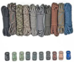Paracord Planet Survival & Emergency Paracord Bracelet Kits (Cobra Braid Instructions Included) Unique Kits Ranging from 30 to 200 Feet in Total Length of Cord