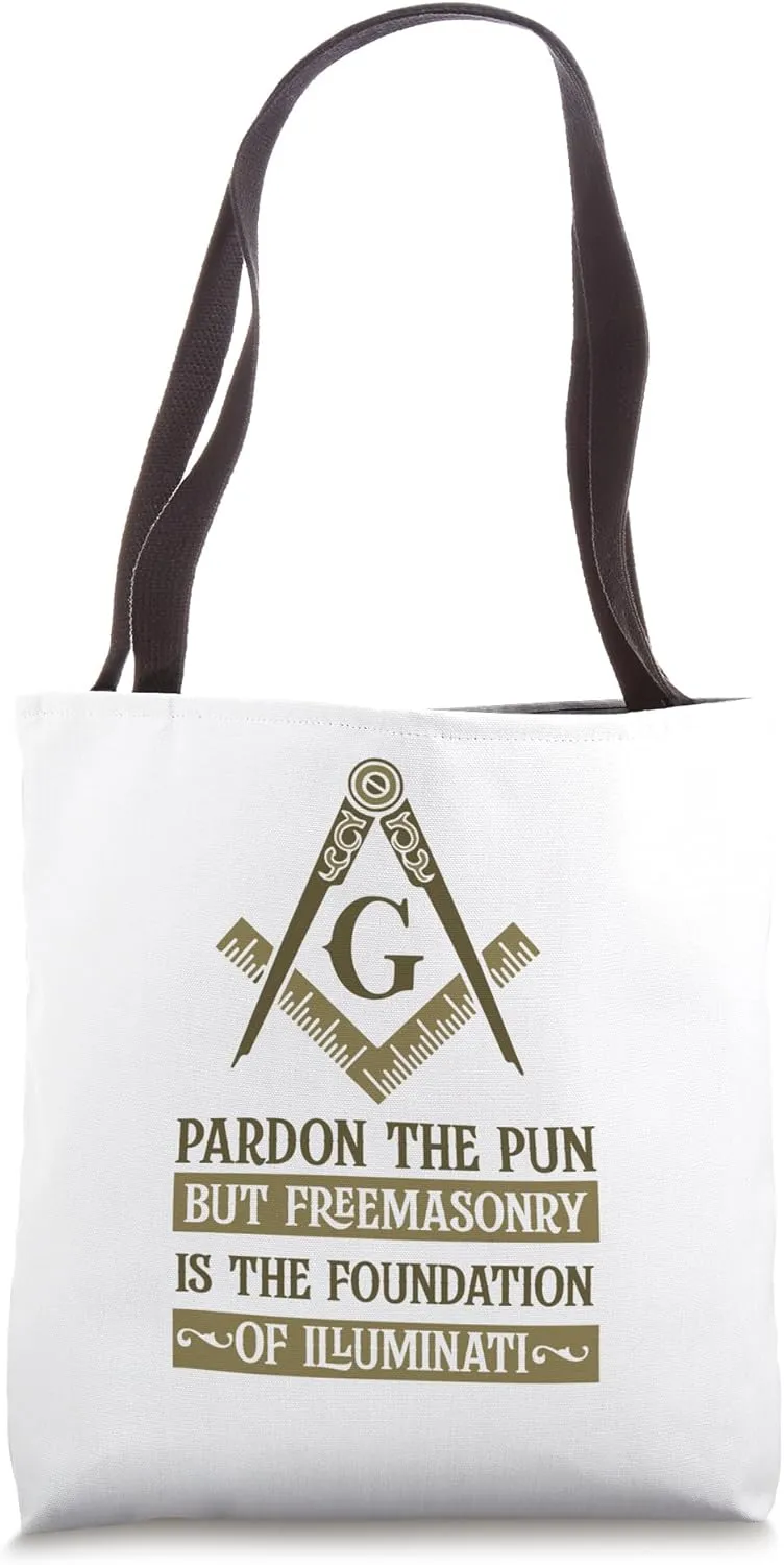 Pardon The Pun But Freemasonry - Masonic Freemason Tote Bag