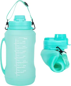 PARDUS 2L Large Capacity Water Bottle for Fitness, Portable Collapsible Cup, Ideal for Outdoor Sports and Travel (Lilac