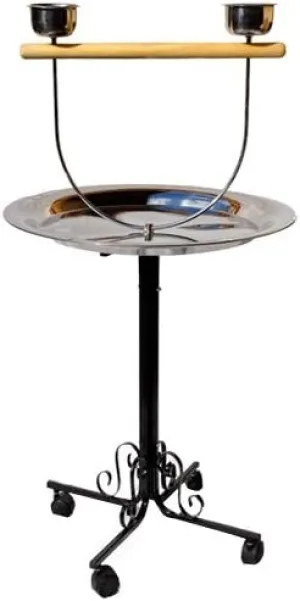 Parrot Bird Metal PLAYSTAND PP B 72 Toy cage Cages Toys Gym African Grey Conure (Black)