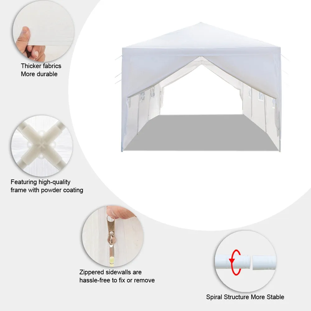 Party Tent 3 x 9m Eight Sides Two Doors Waterproof Tent with Spiral Tubes