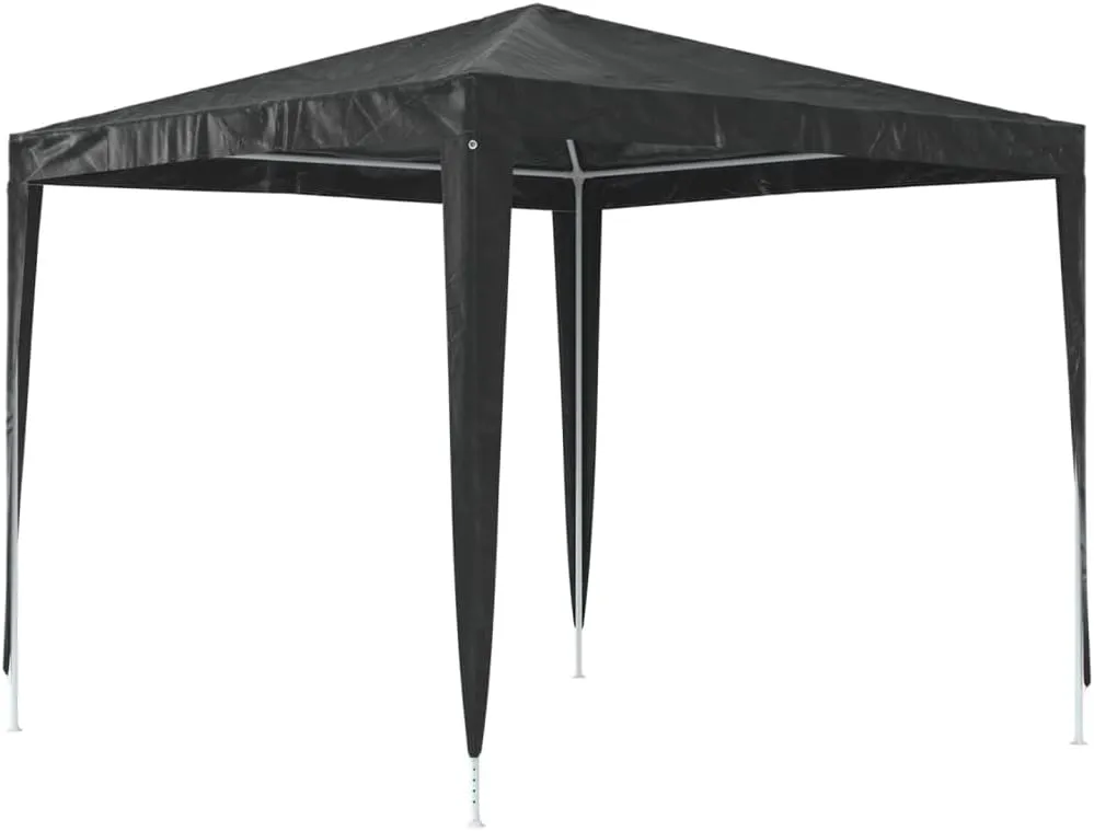 Party Tent Gazebo for Outdoor Patio, House, Backyard, and Party. Polyethylene, Steel, Tents - Anthracite Pop Up Canopy, 8.2 x 8.2 ft