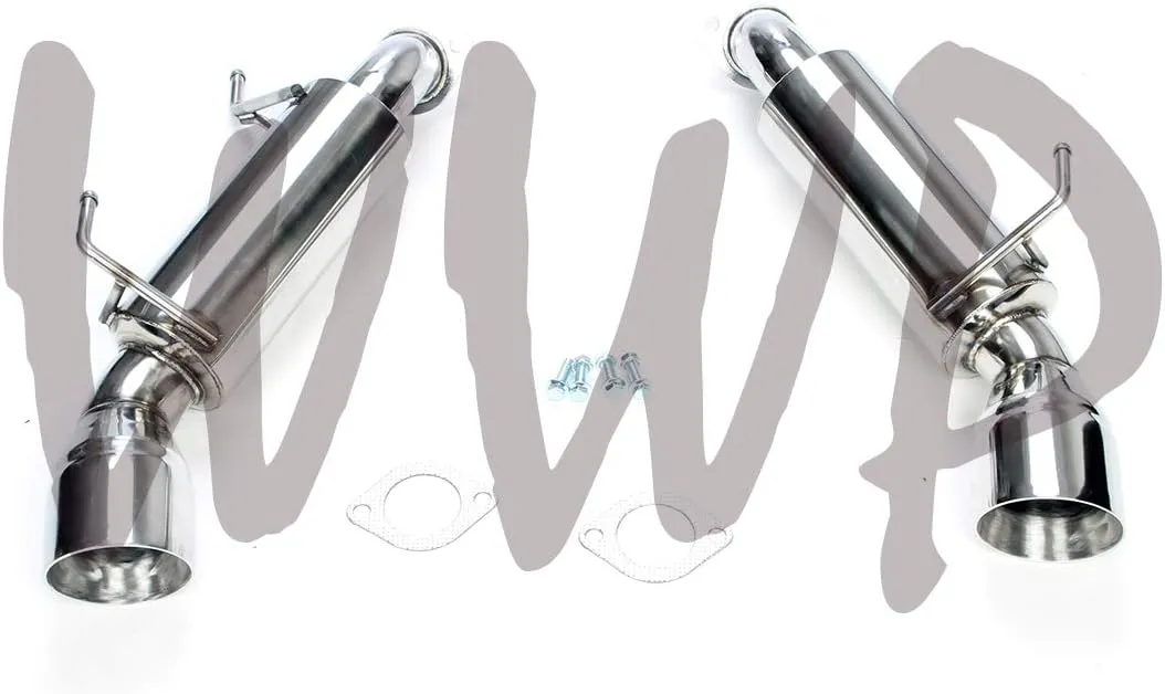 Performance Stainless Steel SS409 Dual Axle Back Exhaust Muffler System Kit With 4.5" Polished Tips Compatible With 09-20 Nissan 370Z Nismo & Infiniti G37 Coupe 3.7L V6