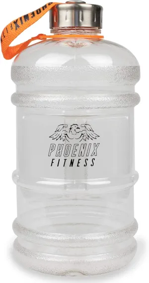 Phoenix Fitness RY964 68oz Sports Water Bottle, Large Sports Fitness Gym Bottle Jug with Wide Mouth, BPA Free Non Toxic Leakproof for Fitness, Clear