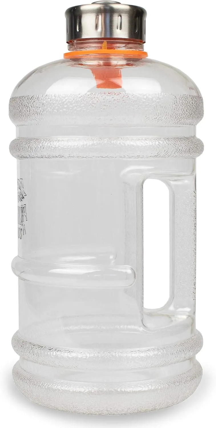 Phoenix Fitness RY964 68oz Sports Water Bottle, Large Sports Fitness Gym Bottle Jug with Wide Mouth, BPA Free Non Toxic Leakproof for Fitness, Clear