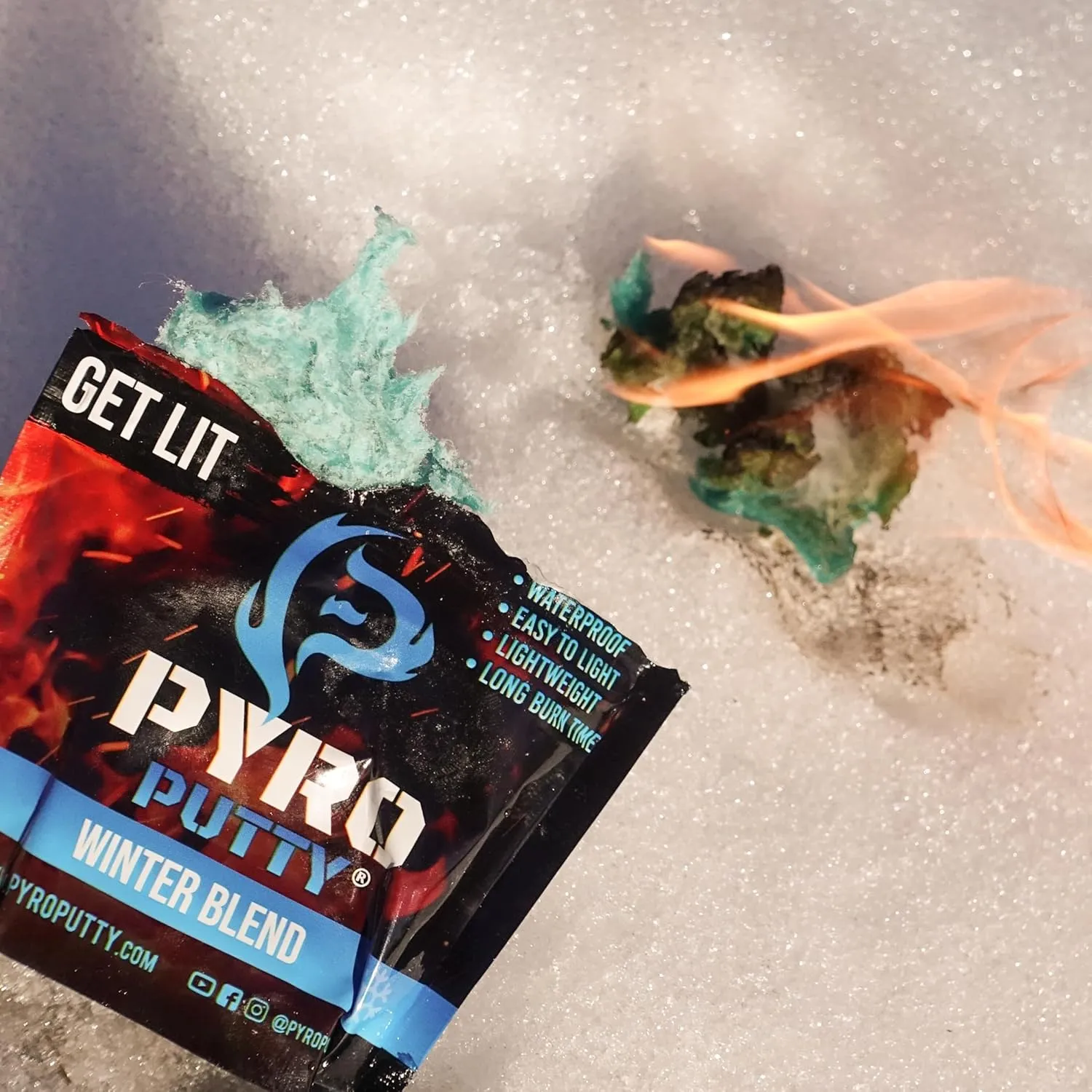 Phone Skope Pyro Putty: Single Use Waterproof Survival Fire Starter, 20 or 50 ct Foil Packs, Easy Tear, Easy Ignite, Fire Starters for Campfires