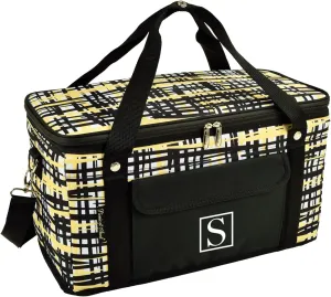 Picnic at Ascot Personalized Monogrammed 42 Can Capacity Semi Rigid Collapsible Leakproof Cooler- Designed & Quality Approved in The USA