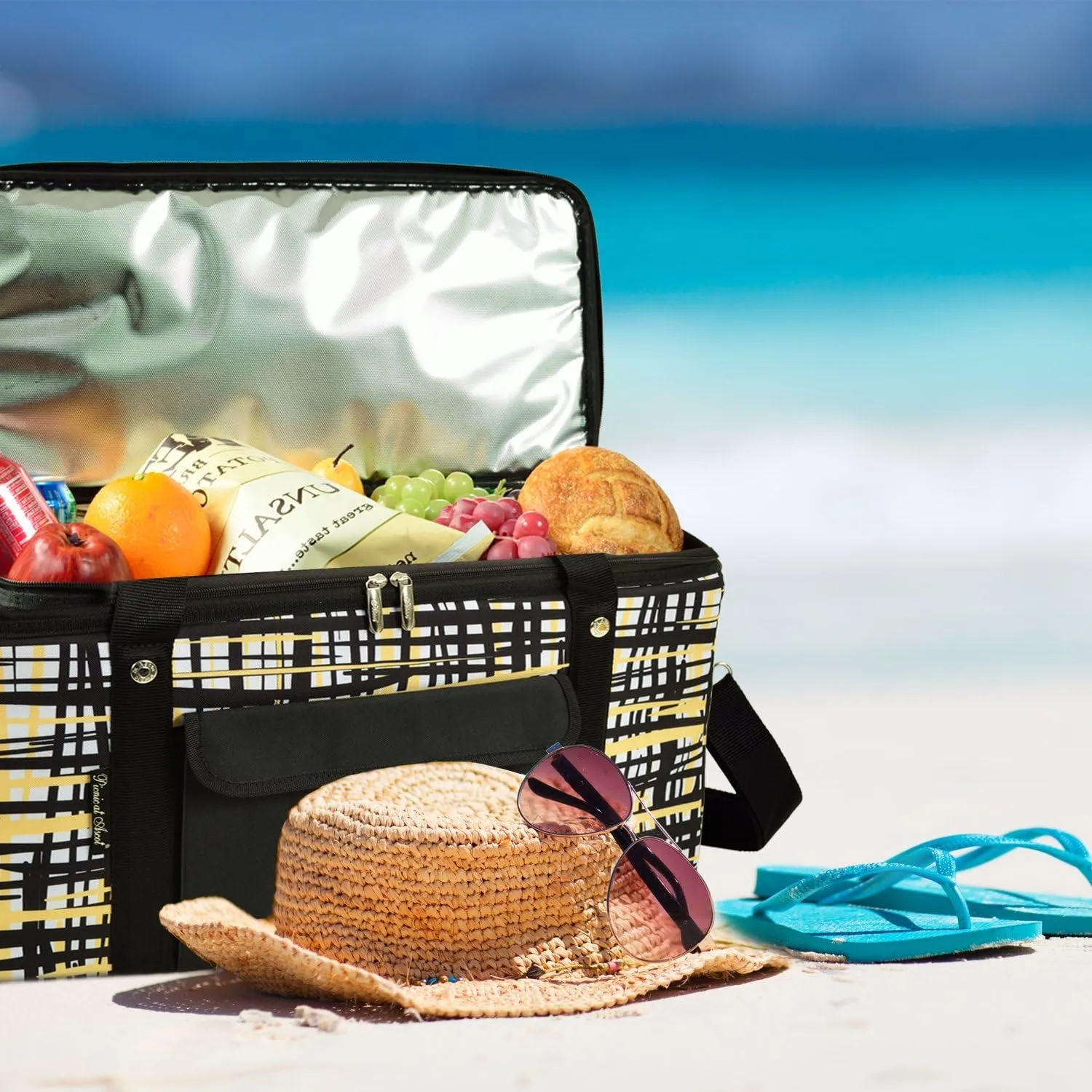 Picnic at Ascot Personalized Monogrammed 42 Can Capacity Semi Rigid Collapsible Leakproof Cooler- Designed & Quality Approved in The USA