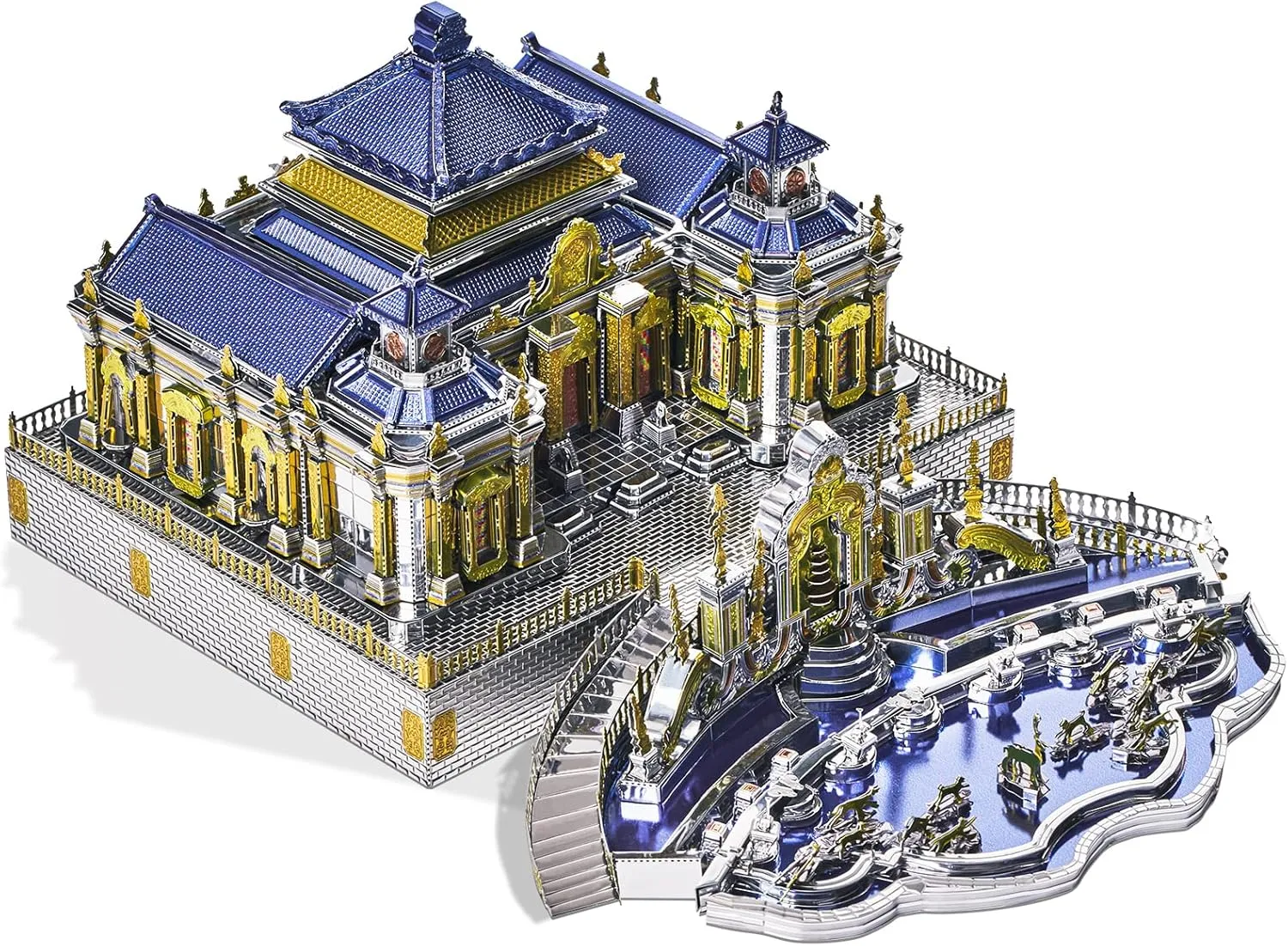 Piececool 3D Metal Puzzles, The Old Summer Palace Chinese Traditional Architecture Building Models Kit to Build for Adults Brain Teaser 3D Puzzle Toys Gift Home Decor DIY Crafts - 358 PCS