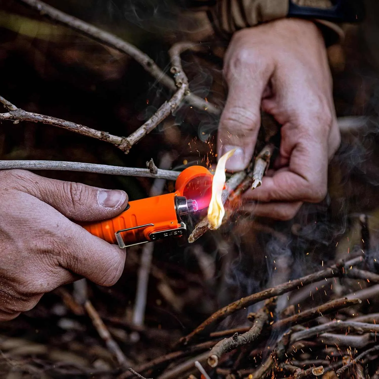 Plasma Lighter With Rechargeable Mini Flashlight - Camping Essentials