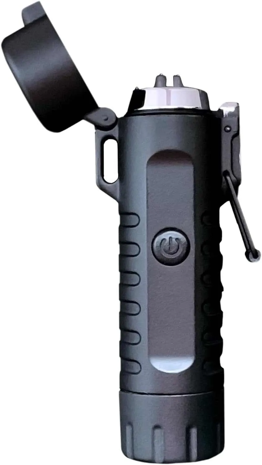 Plasma Lighter With Rechargeable Mini Flashlight - Camping Essentials