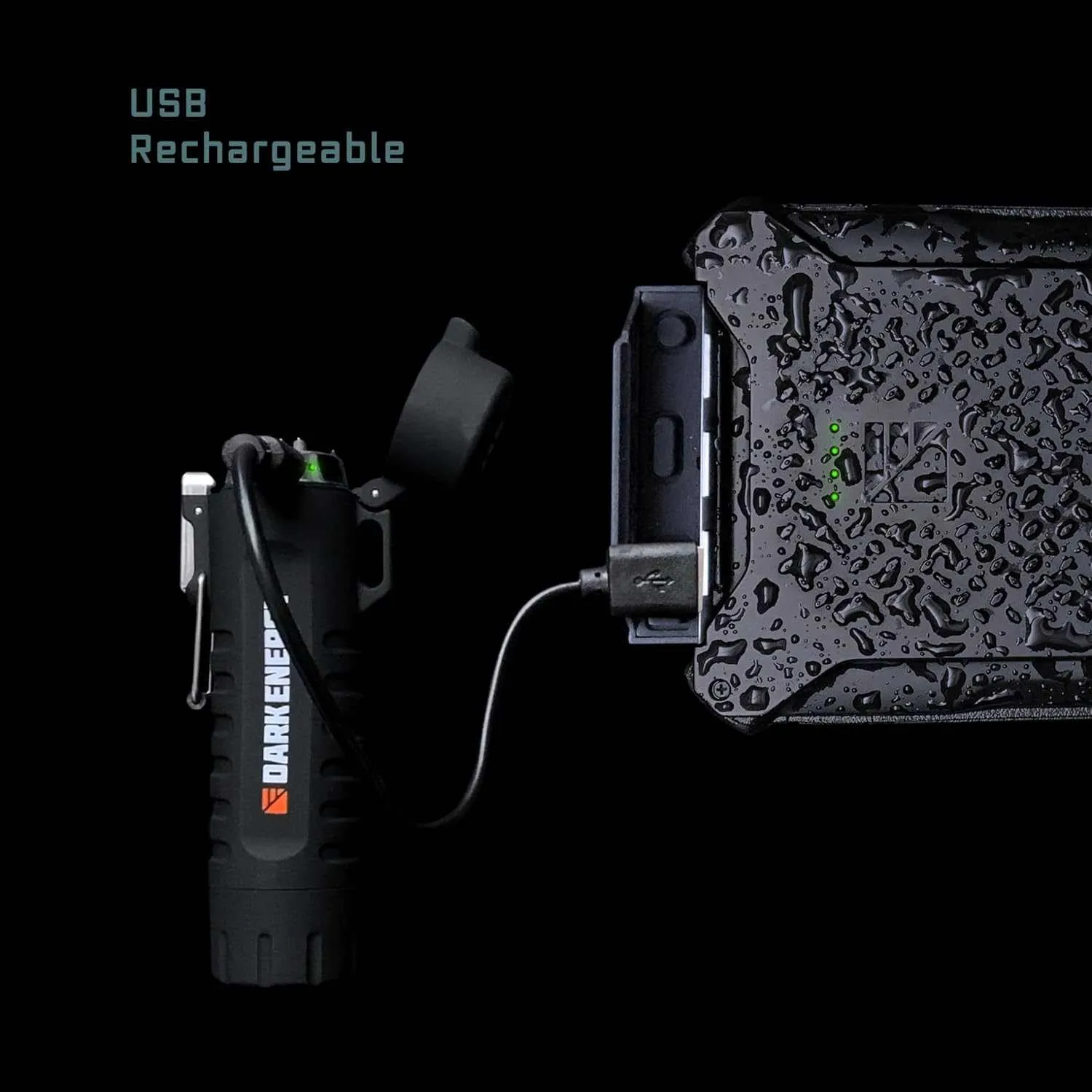 Plasma Lighter With Rechargeable Mini Flashlight - Camping Essentials