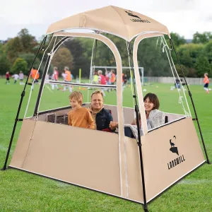 Pod All Weather Sports Tent, Outdoor Pop Up Bubble Clear 540° View Winter Tent for 1-2 Person, Instant Cold Weather Shelter with Rainfly for Soccer, Football, Softball & Other Sports Events