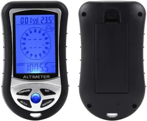Pongnas Multifunction Digital Altimeter Barometer with 8 in 1 Electronic Altimeter Compass for Outdoor Camping, Digital Compass Barometer Altimeter