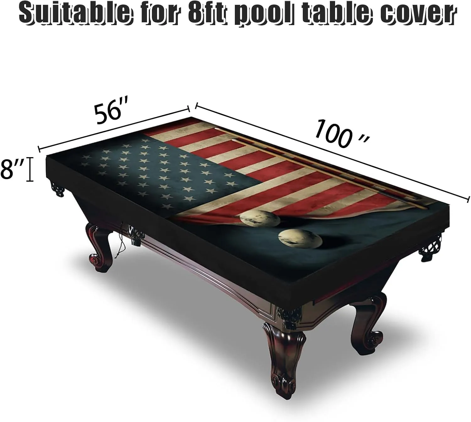 Pool Table Cover, Waterproof & Dustproof Outdoor/Indoor Polyester Taffeta Cloth Table