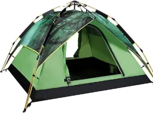 Pop-Up Backpacking Tent for 3-4 People, Waterproof Automatic Camping Tent with UV Protection, Easy Setup for Outdoor Adventures, Beach, Hiking, and Family Camping