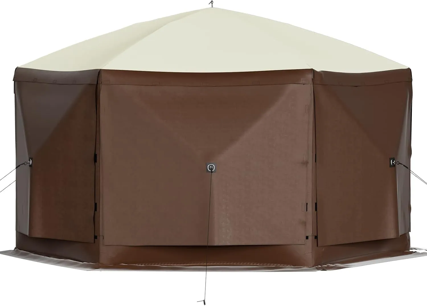 Pop up Gazebo Screen Tent 12 X 12 Ft, 6-Sided Camping Gazebo Instant