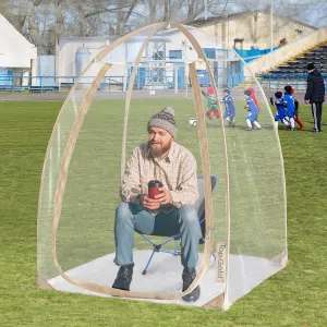 Pop-Up Sports Tent, Transparent Bubble Tent, Weatherproof Igloo Tent, Clear Tent for Winter Sports, Cold Weather Tent