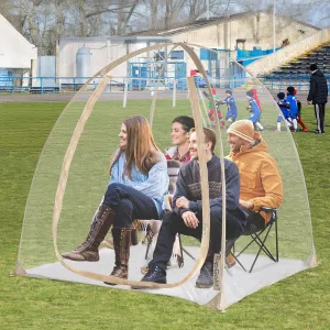 Pop-Up Sports Tent, Transparent Bubble Tent, Weatherproof Igloo Tent, Clear Tent for Winter Sports, Cold Weather Tent