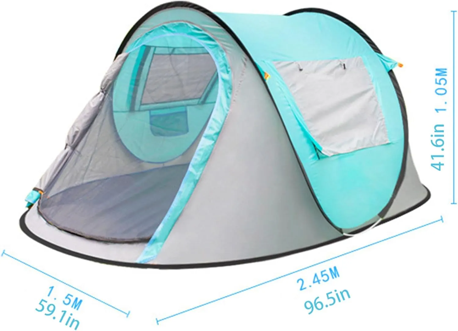 Pop Up Tent 2 Person, Easy Set Up Automatic Family Travel Tents, Instant Easy Popup Beach Tent with Carry Bag for Outdoors Hiking Fishing Traveling Beach Vacation