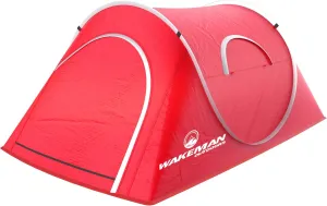 Pop-up Tent 2 Person, Water Resistant Barrel Style Tent for Camping with Rain Fly and Carry Bag, Starchaser 2-Person Tent by Wakeman Outdoors (Red)