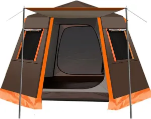 Pop up Tent 3-4 Person Automatic Tent Portable Outdoor Cabin Shelter 2 Second Setup Instant Tent Double Layer Family Tent with Carry Bag