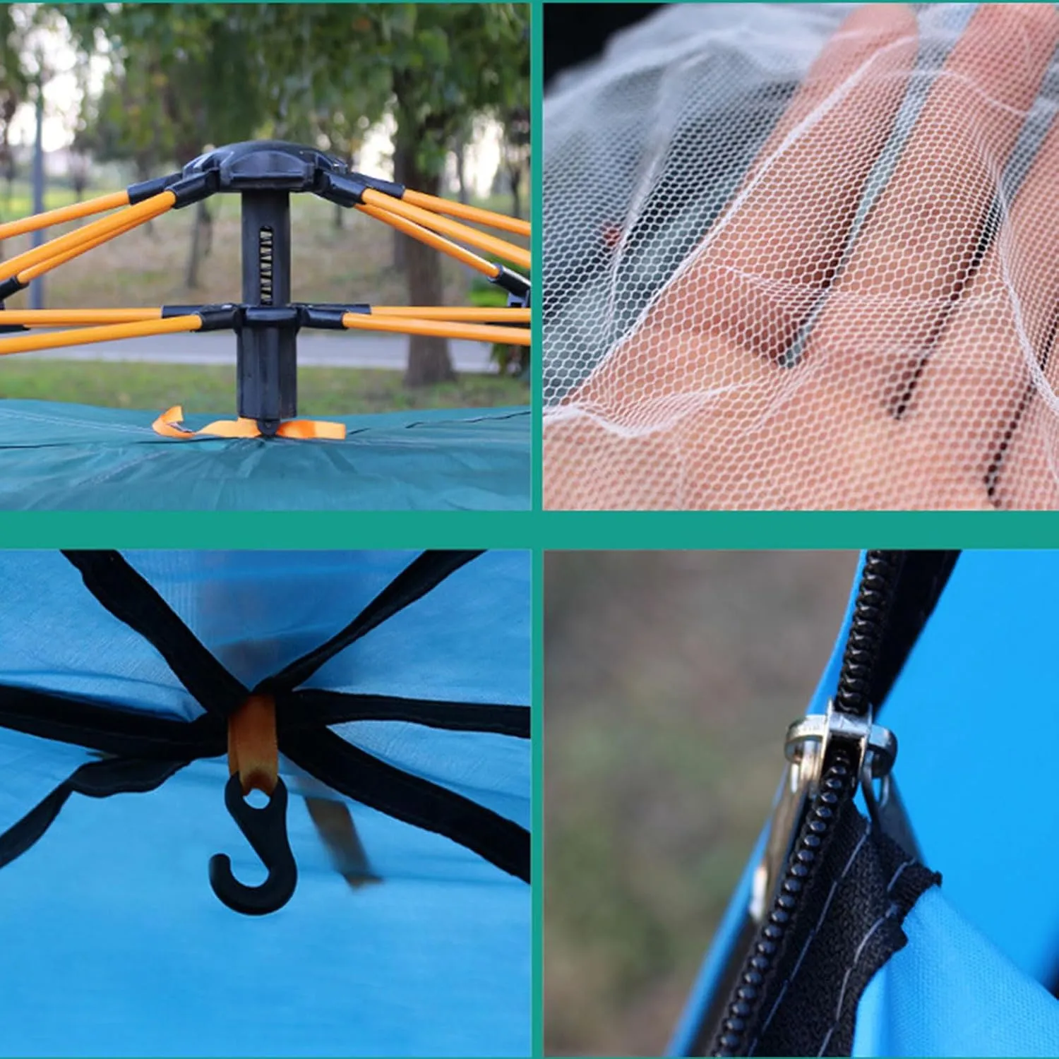 Pop-Up Tent for 3-4 Person, Camping Tent Easy Setup, Outdoor Beach Tent Portable Windproof Dome Tent for Camping Beach Hiking Mountaineering Fishing Travel Lightweight Tents