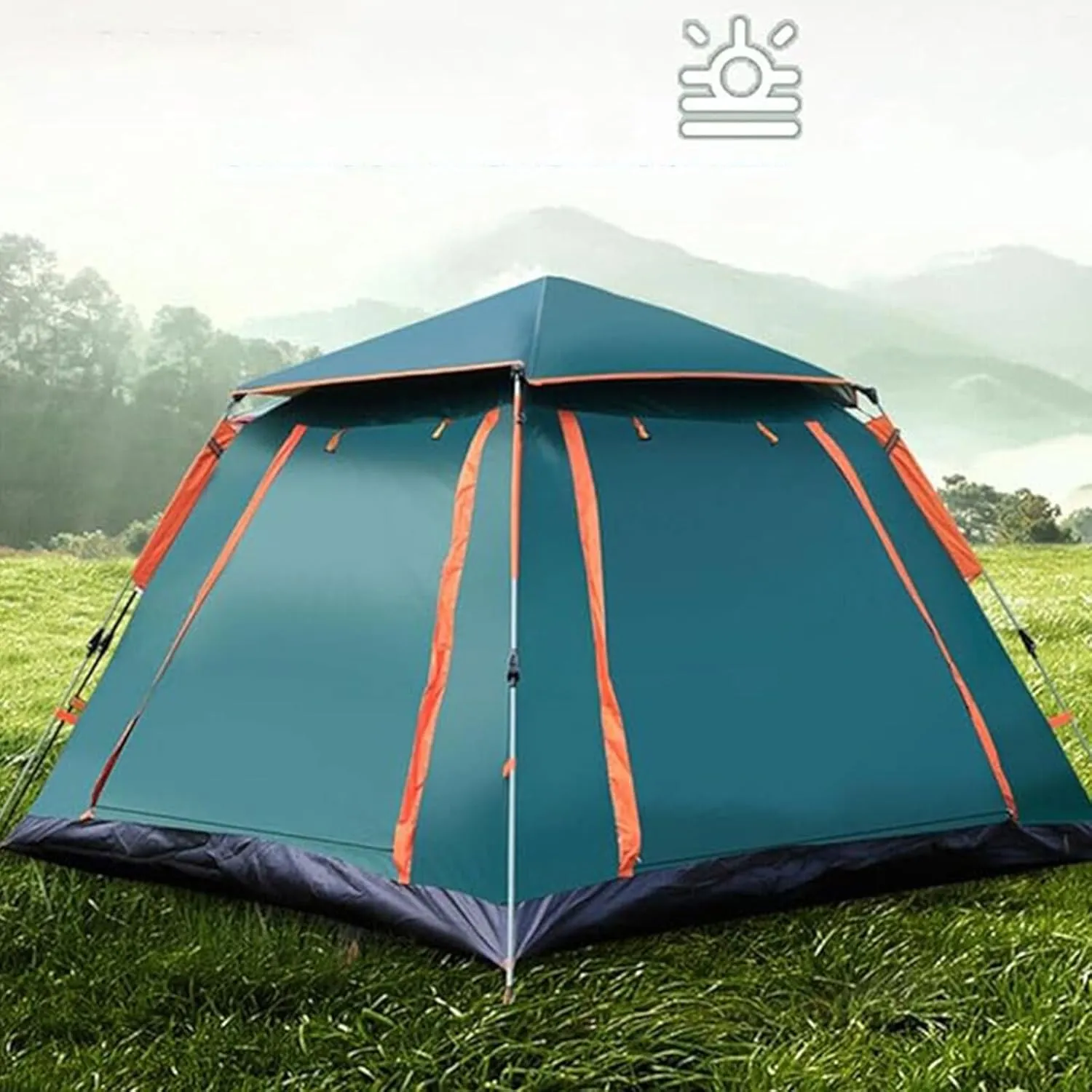 Pop Up Tent-Instant Tents for Camping 3-4 Person, Lightweight Waterproof Outdoor Dome Canopy Pop Up Tent Easy to Set Up, for Traveling Outdoor, Hiking, Beach, Fishing