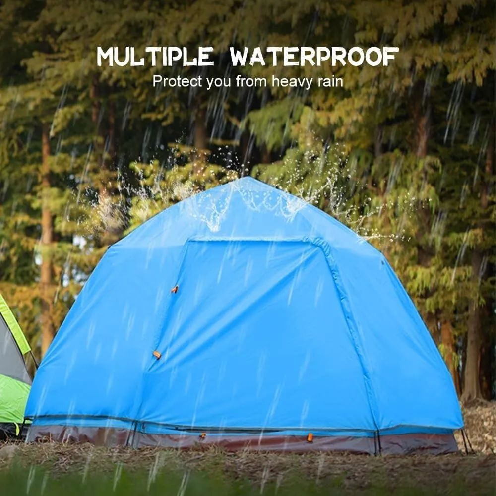 Pop Up Tent Waterproof Two Layer Automatic Dome Tent Backpacking Tent for Over 8 People