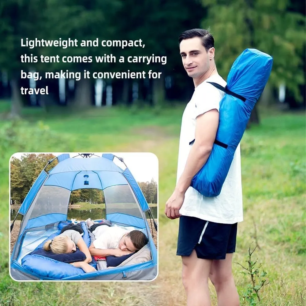 Pop Up Tent Waterproof Two Layer Automatic Dome Tent Backpacking Tent for Over 8 People
