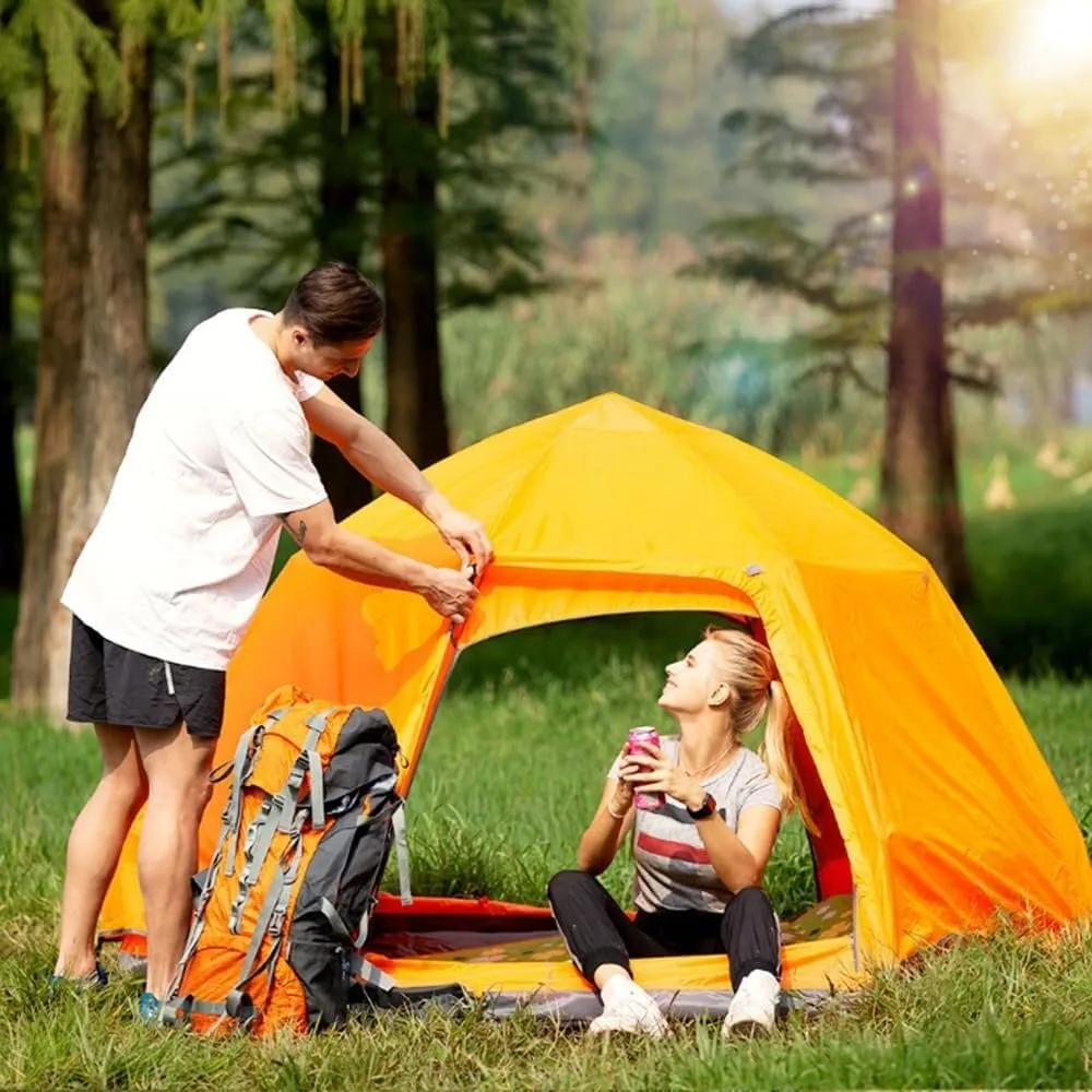 Pop Up Tent Waterproof Two Layer Automatic Dome Tent Backpacking Tent for Over 8 People