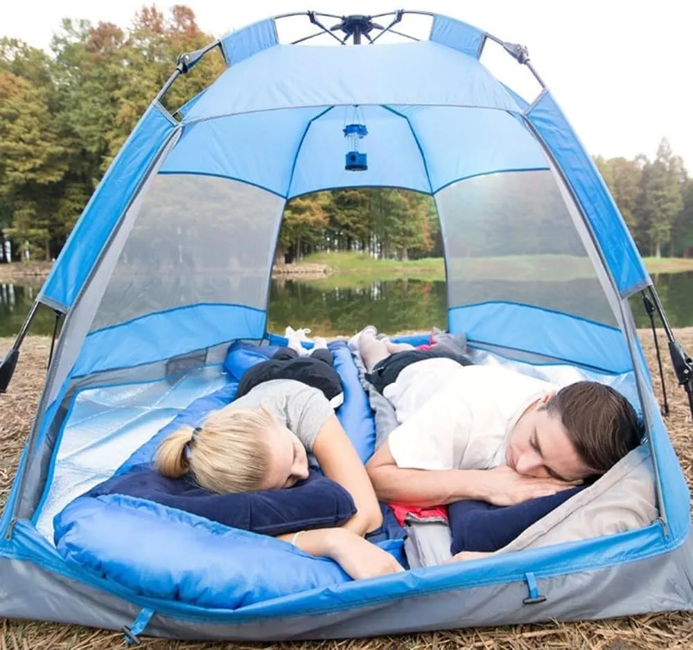 Pop Up Tent Waterproof Two Layer Automatic Dome Tent Backpacking Tent for Over 8 People